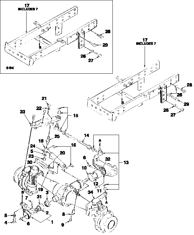 03B03 FRONT AXLE W/FWD