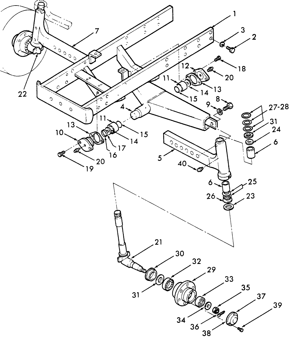 03A03 AXLE, FRONT, 1700 & 1900