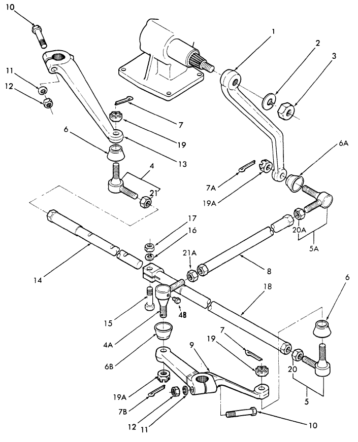 03B01 STEERING LINKAGE, 1700 & 1900