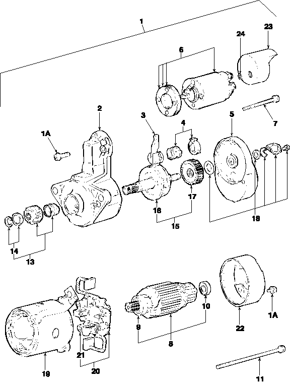 11D04 STARTING MOTOR - 1710