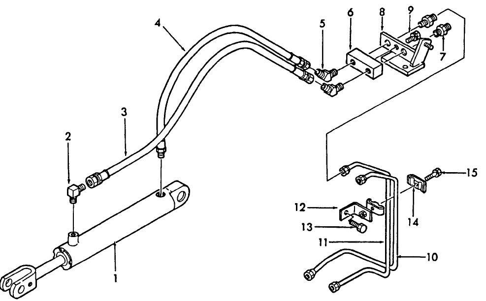 05H01 MID HYDRAULIC CYLINDER & TUBING - W/ELECTRONIC PO 1710 OFFSET (U.S.)