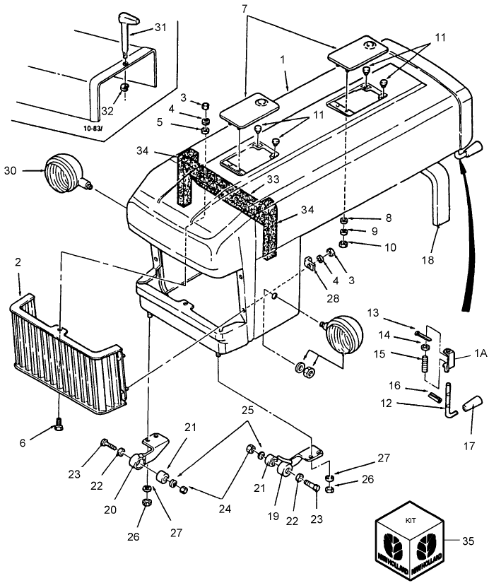 14B02 HOOD & RELATED PARTS - 1310, 1510, 1710