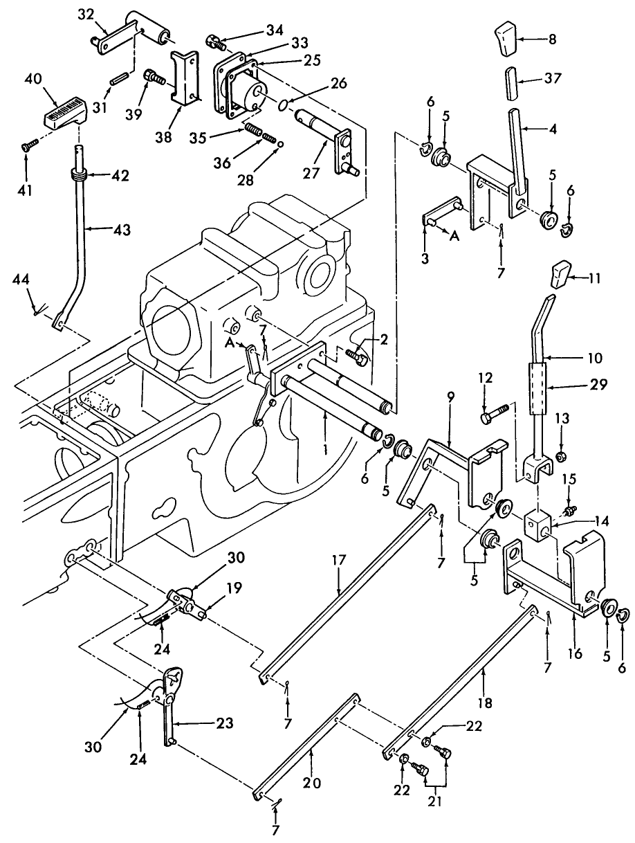 07L04 LEVERS - GEARSHIFT W/12 X 4