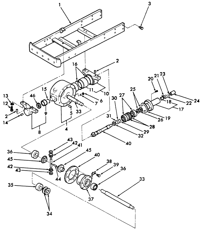 03D03 FRONT DIFFERENTIAL, 4WD, 1500, 1700, 1900