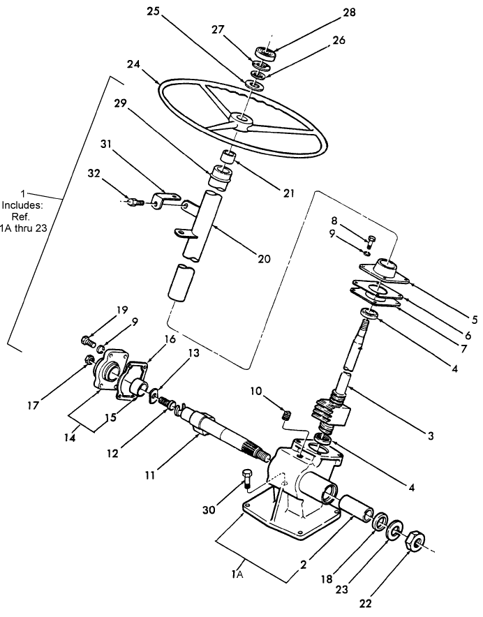 03E04 STEERING COLUMN & GEARBOX, MANUAL, 1900