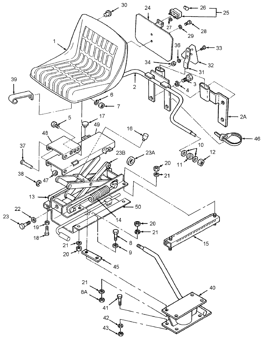 13A02 SEAT ASSEMBLY - 1310, 1510, 1710, 1910, 2110