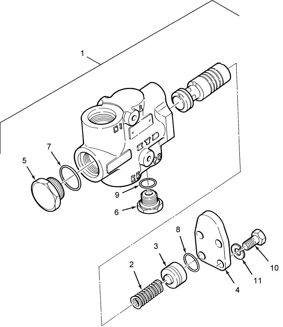 03H01 CONTROL VALVE W/POWER STEERING, 1310 & 1510 (5-85/-) 1710 & 1910 (83/-)