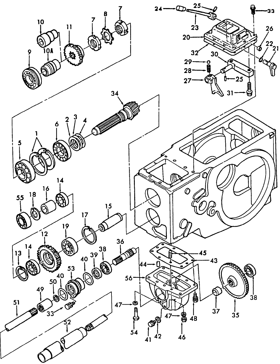 07C05 REAR TRANSMISSION GEARS, W/4WD - 1910