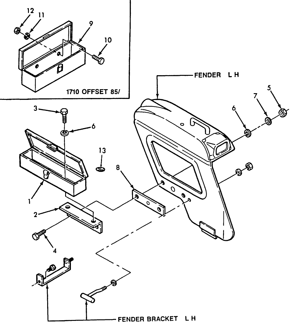 14D01 TOOL BOX KIT - 1310, 1510, 1710, 1910, 2110 (U.S.)