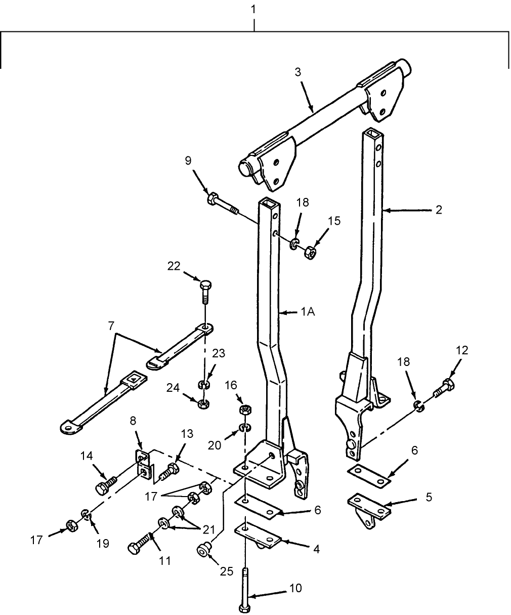 17B06 ROLLBAR ASSEMBLY - 1710,1910 (4-85/-)