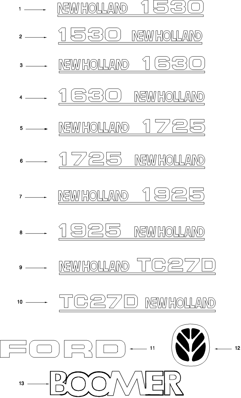 16A02 DECALS, IDENTIFICATION