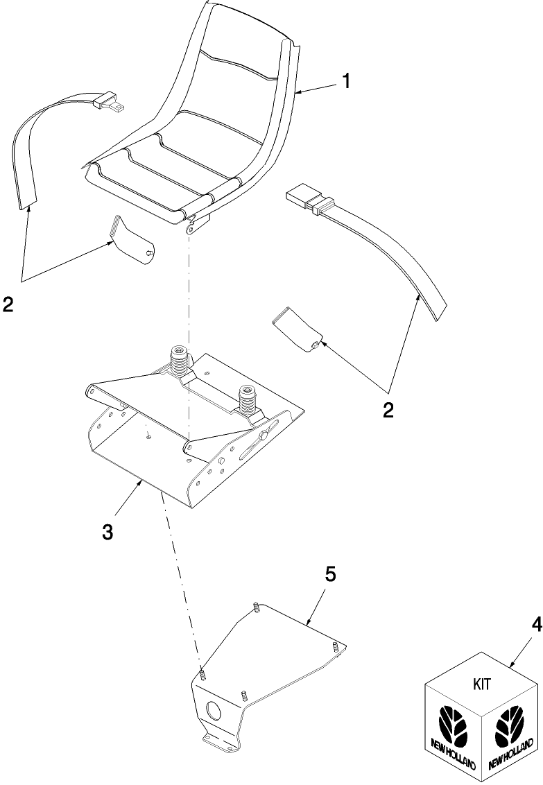 13A02 SEAT & SEAT BELT SET, ECONOMY