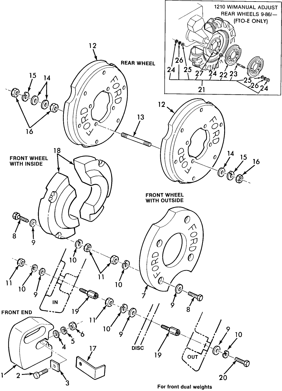 01B01 FRONT & REAR WEIGHTS