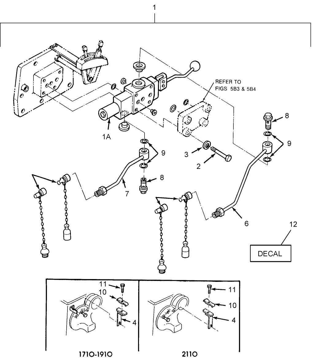 05E02 REMOTE CONTROL VALVE & PIPING KIT W/DRAFT CONTROL, 1710, 1910, 2110