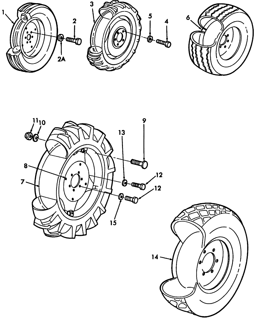 01A01 FRONT & REAR WHEELS