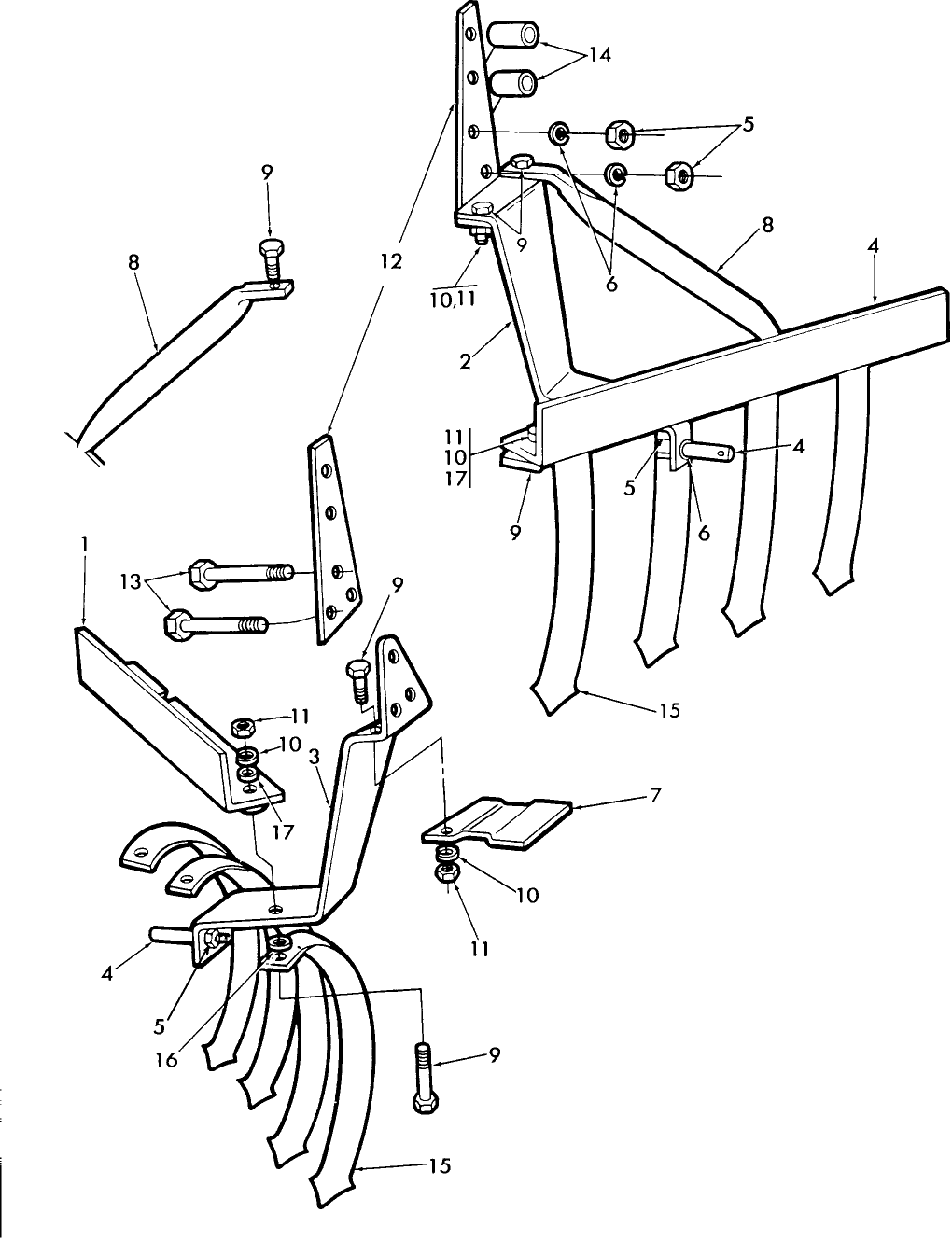 002 SPRING SHANK CULTIVATOR, 3-POINT - 13BH-0001