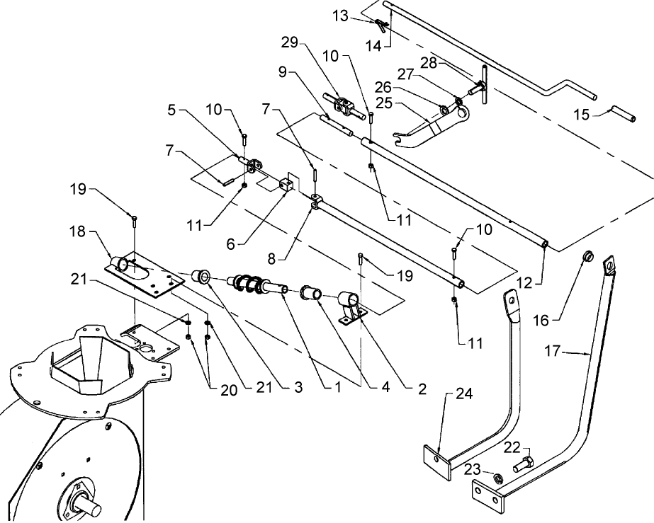 206 MANUAL CHUTE ROTATION - FRONT MOUNT