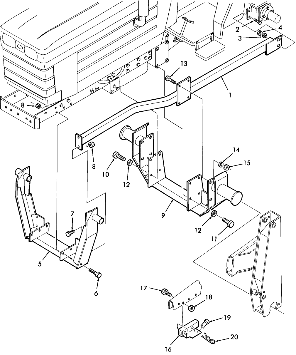 005 MOUNTING KIT FOR (4WD) TRACTORS - 9616233 FOR (4WD) TRACTORS, 2120