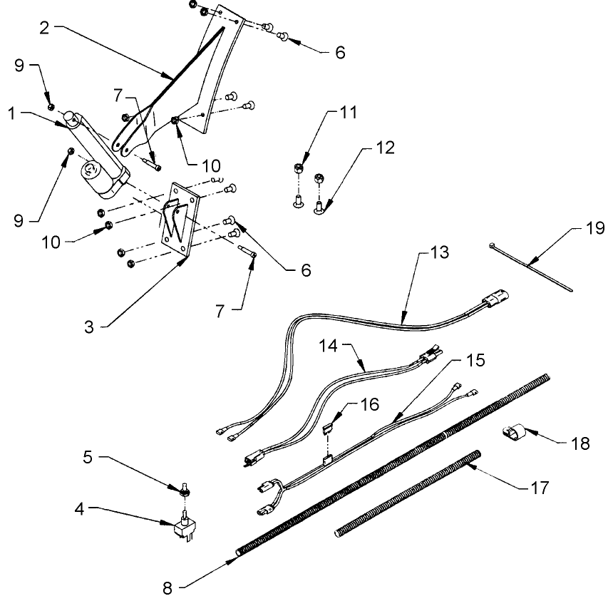 107 ELECTRIC CHUTE DEFLECTOR - 715344006