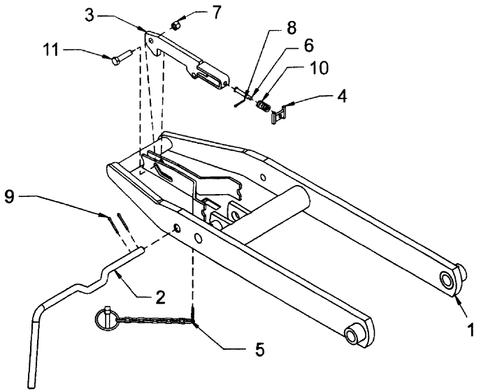 501 MALE QUICK HITCH - - 702D, 704D, 716D