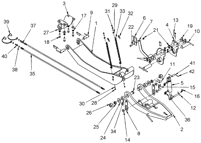 425 MALE QUICK HITCH & SUBFRAME - 715423056