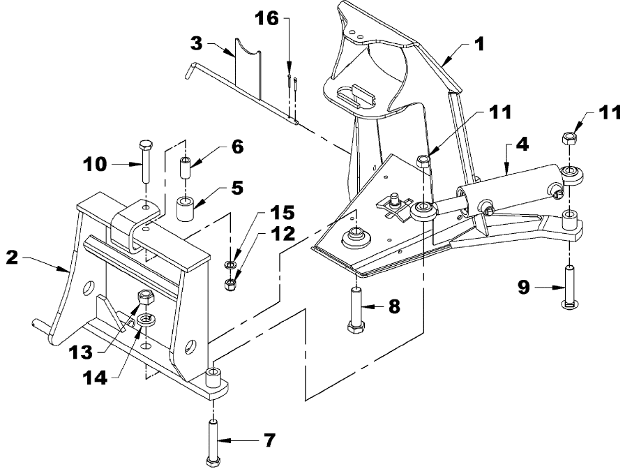 223 FEMALE HITCH & PIVOT ASSEMBLY - 704D