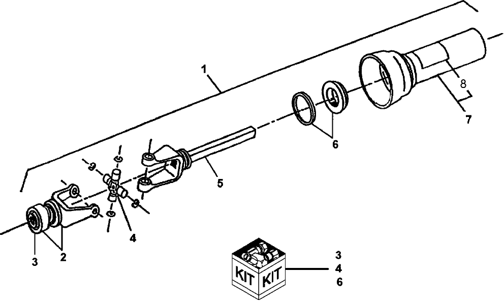 108.02 HALF DRIVELINE - MALE SECTION - BER661432 & BER4700047 - 715585006
