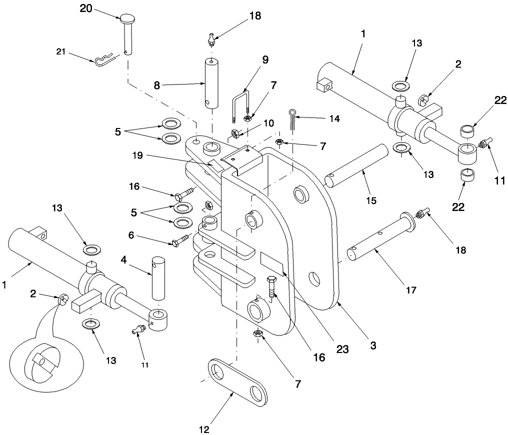 17 SWING POST & SWING CYLINDERS