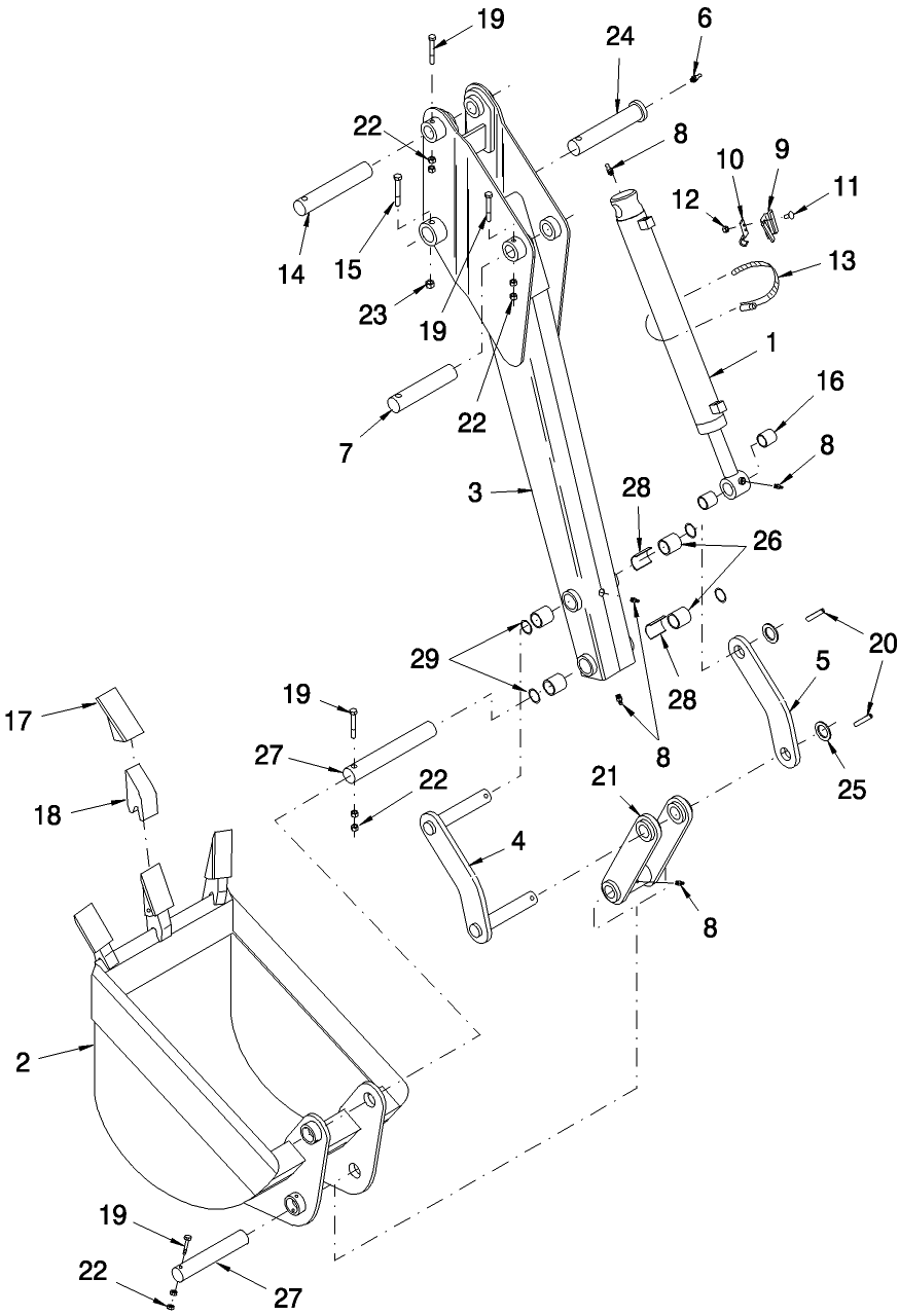 26 DIPPERSTICK & BUCKET