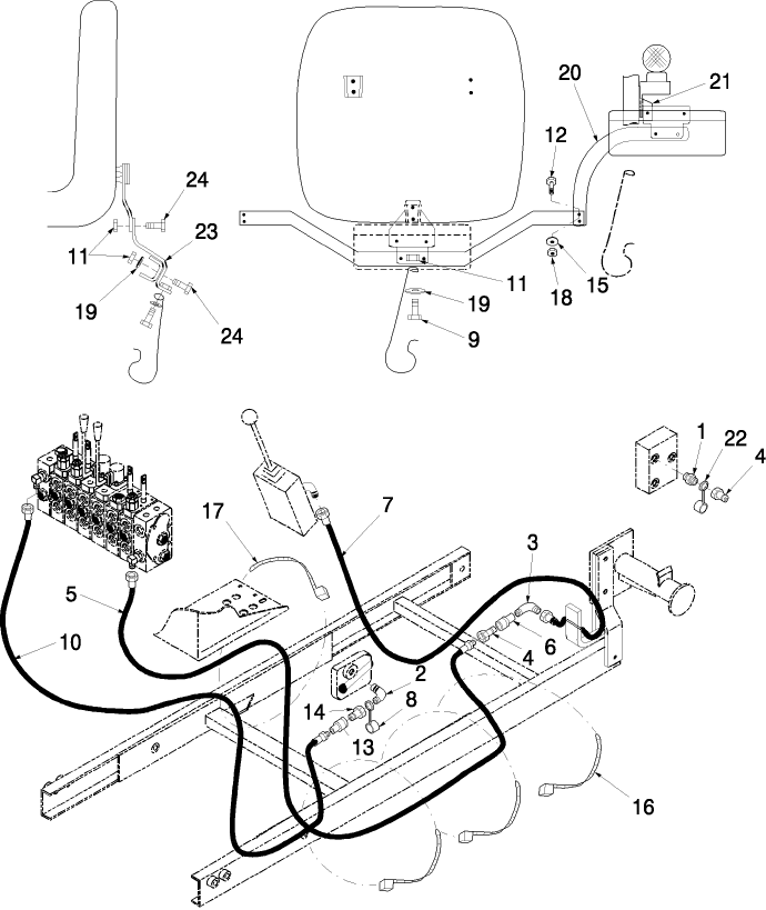 39 HYDRAULIC KIT, 9864008/716397001/716397006 - 1530-1925, TC25/25D -TC33/33D