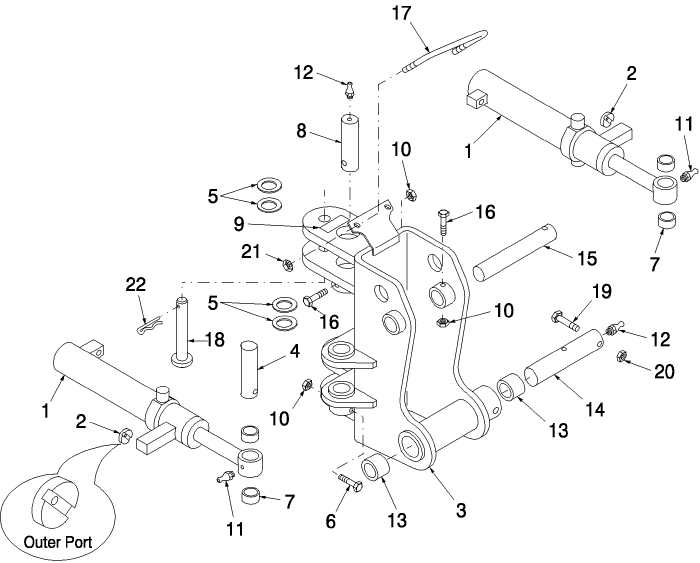 19 SWING POST & SWING CYLINDERS