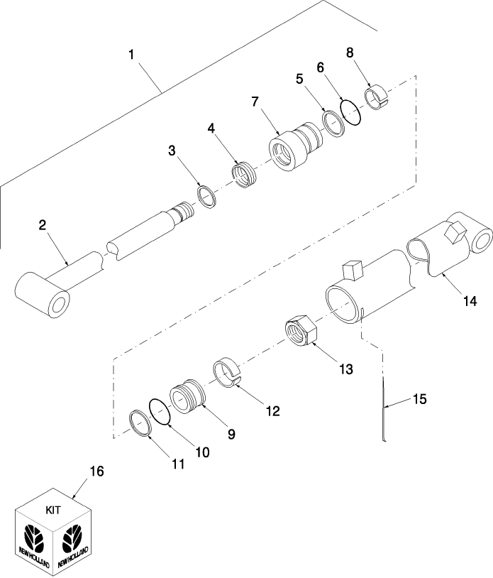 56 BUCKET CYLINDER (KO) - 2-1/2"