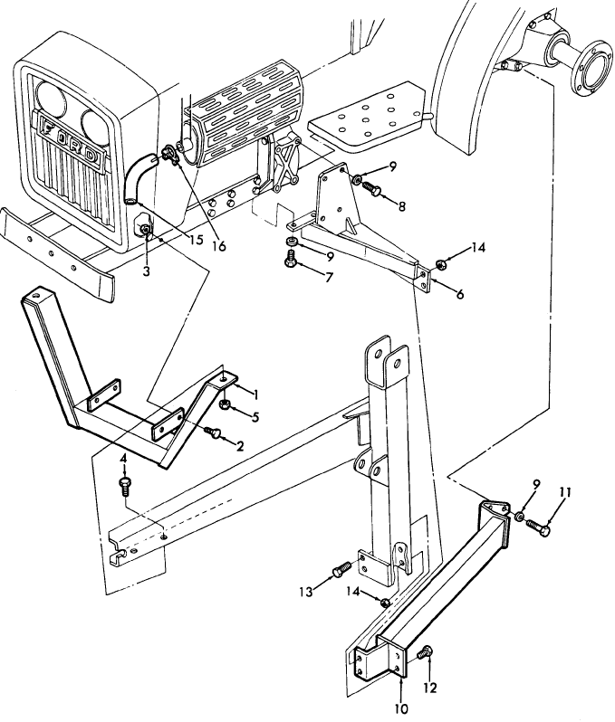 009 LOADER MOUNTING KIT, SERIES 768, MODEL 19SW2873, 79/82