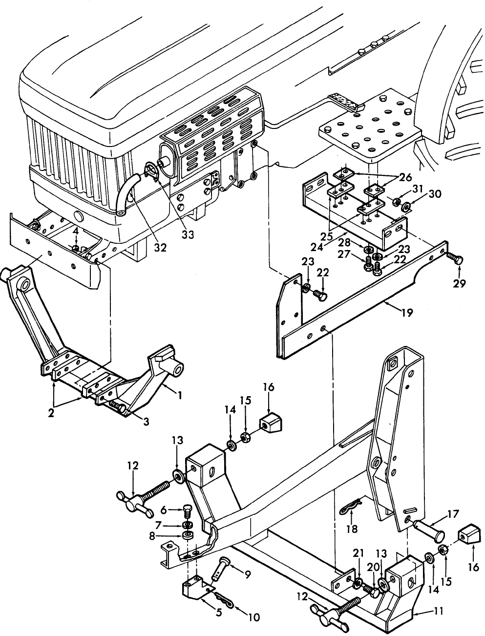 011 LOADER MOUNTING KIT, SERIES 768B, MODEL 19SW3015, 83/85, MODEL 19