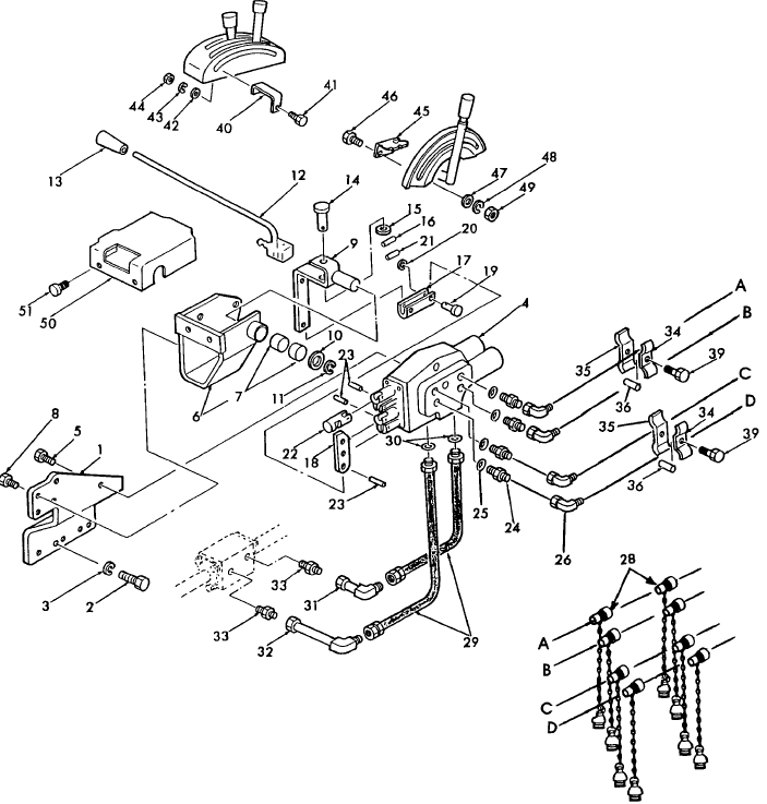 007 HYDRAULIC VALVE KIT, MODEL 19SAOOO3, TRACTOR MOUNTED VALVE