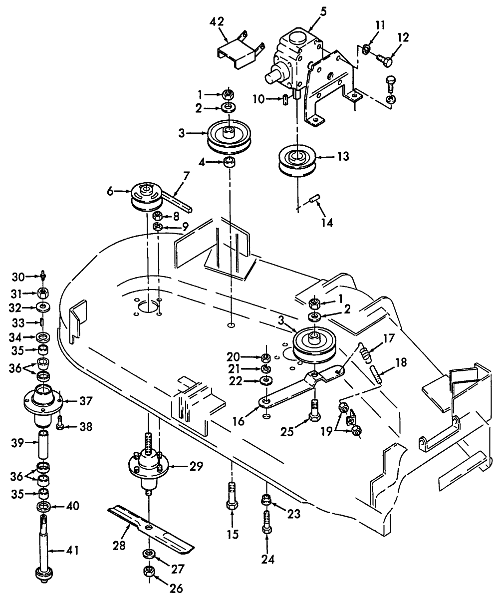006 BLADE & PULLEY, 72", 9809199 FOR 1720/ 1920 MODELS