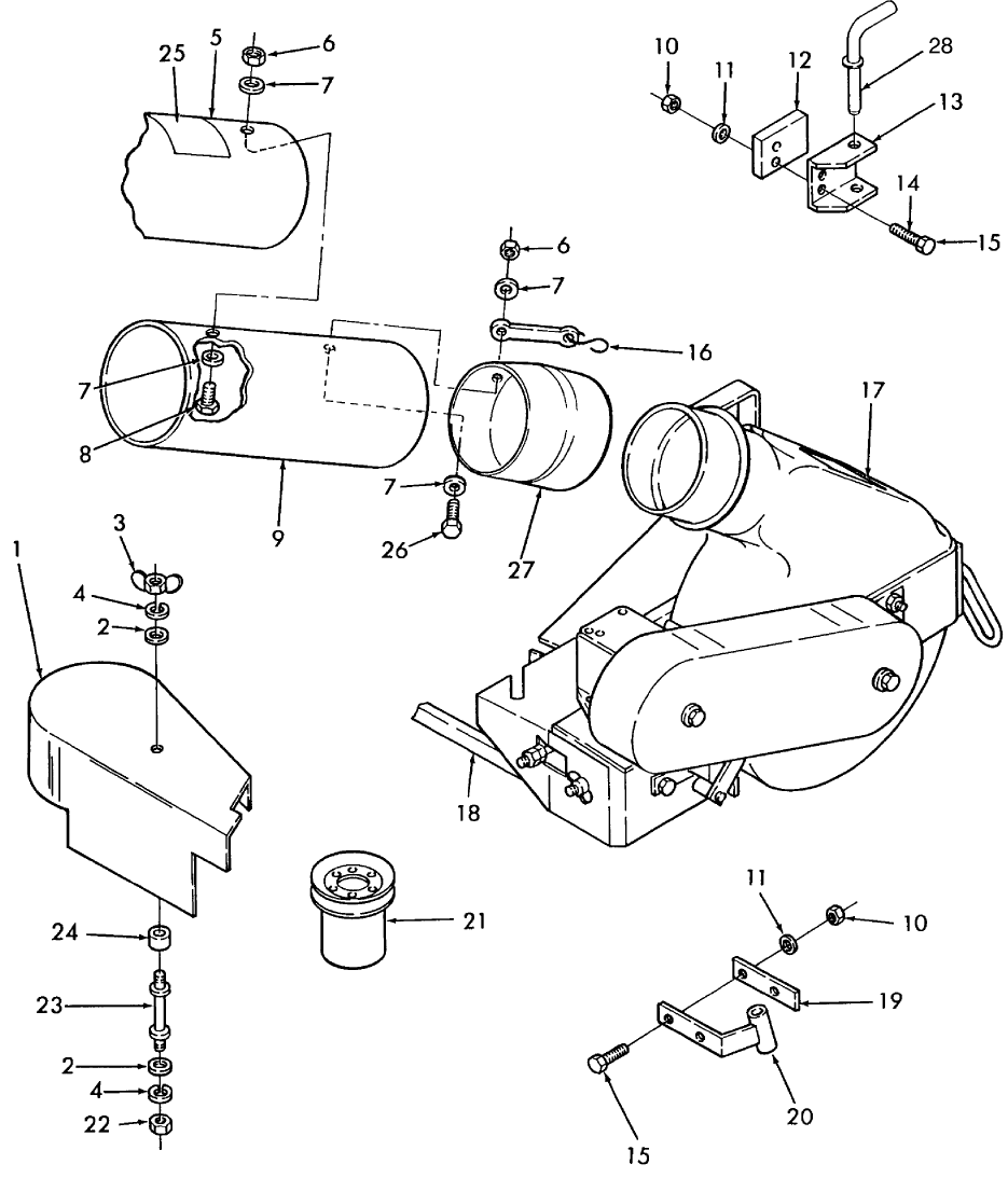 050 BLOWER MOUNT & DRIVE - 9809202 & 715583001