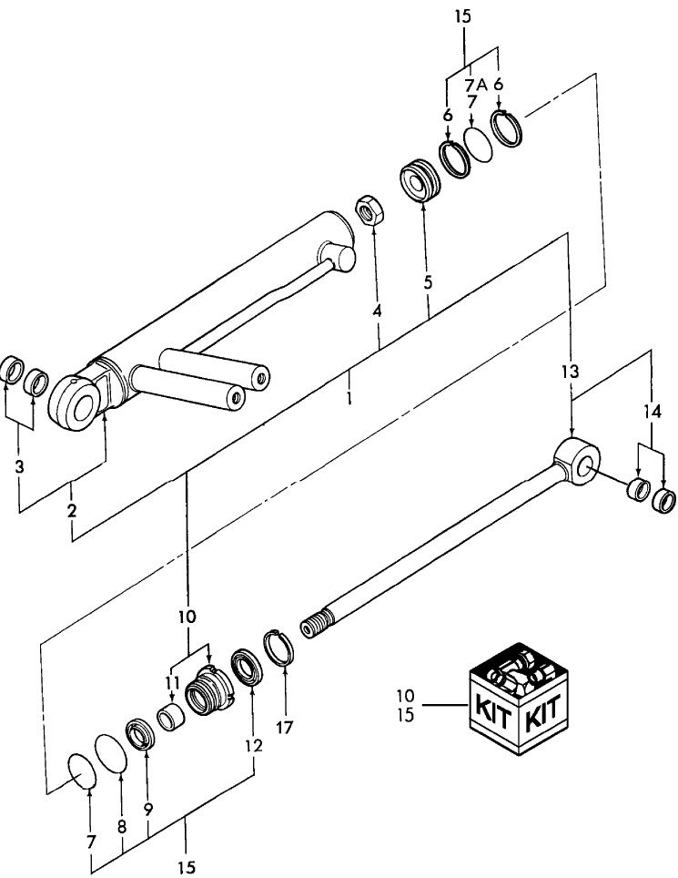 04.05.01 POWER STEERING CYLINDER ASSEMBLY, W/FWD