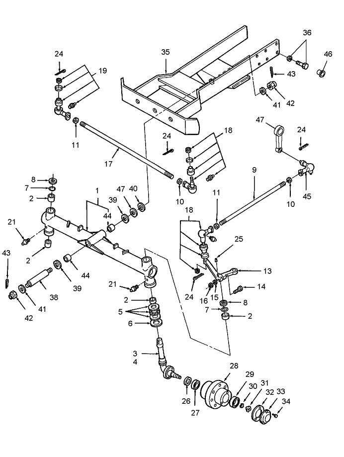 03A01 FRONT AXLE & STEERING - W/2WD