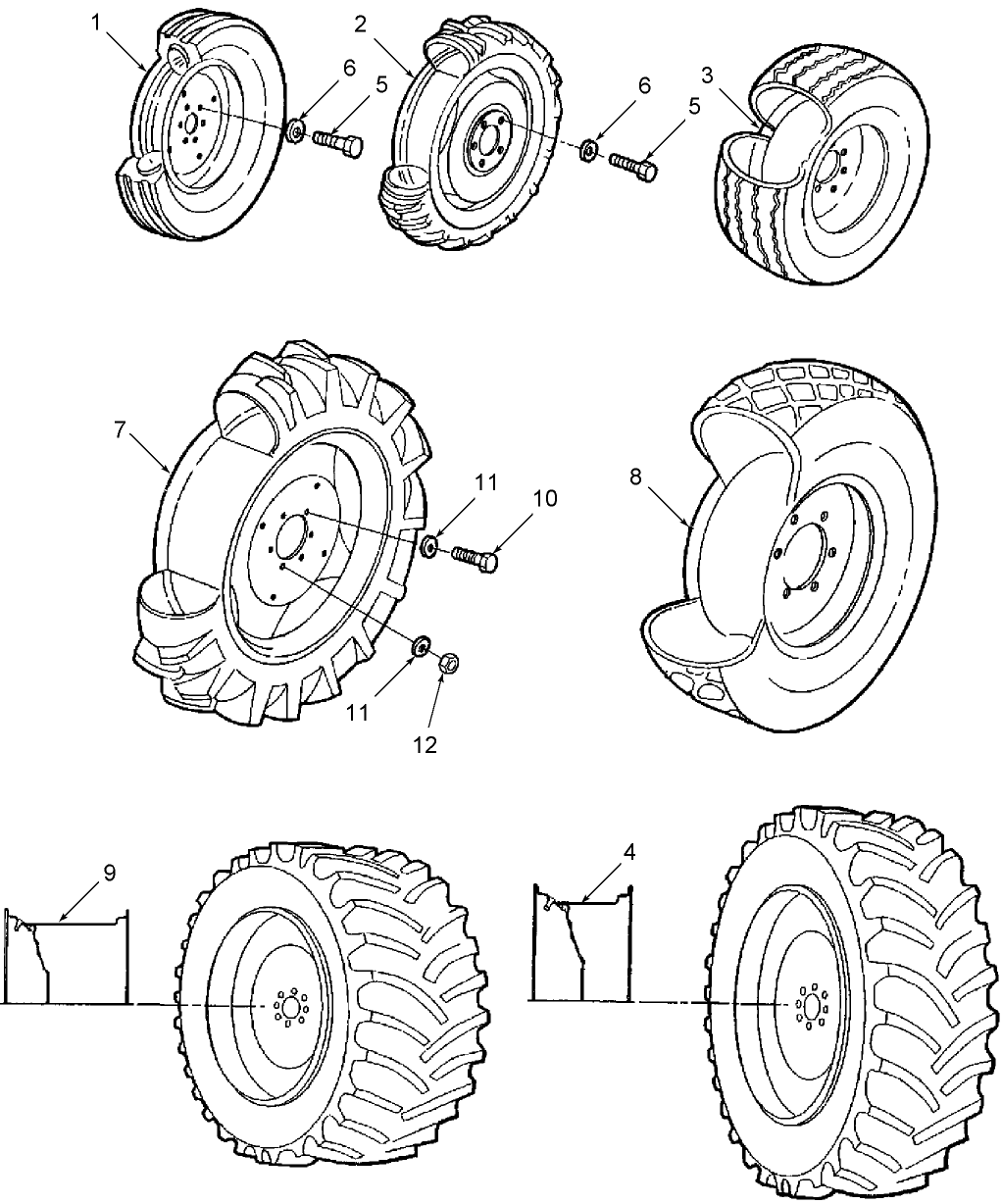 01A01 FRONT & REAR WHEELS