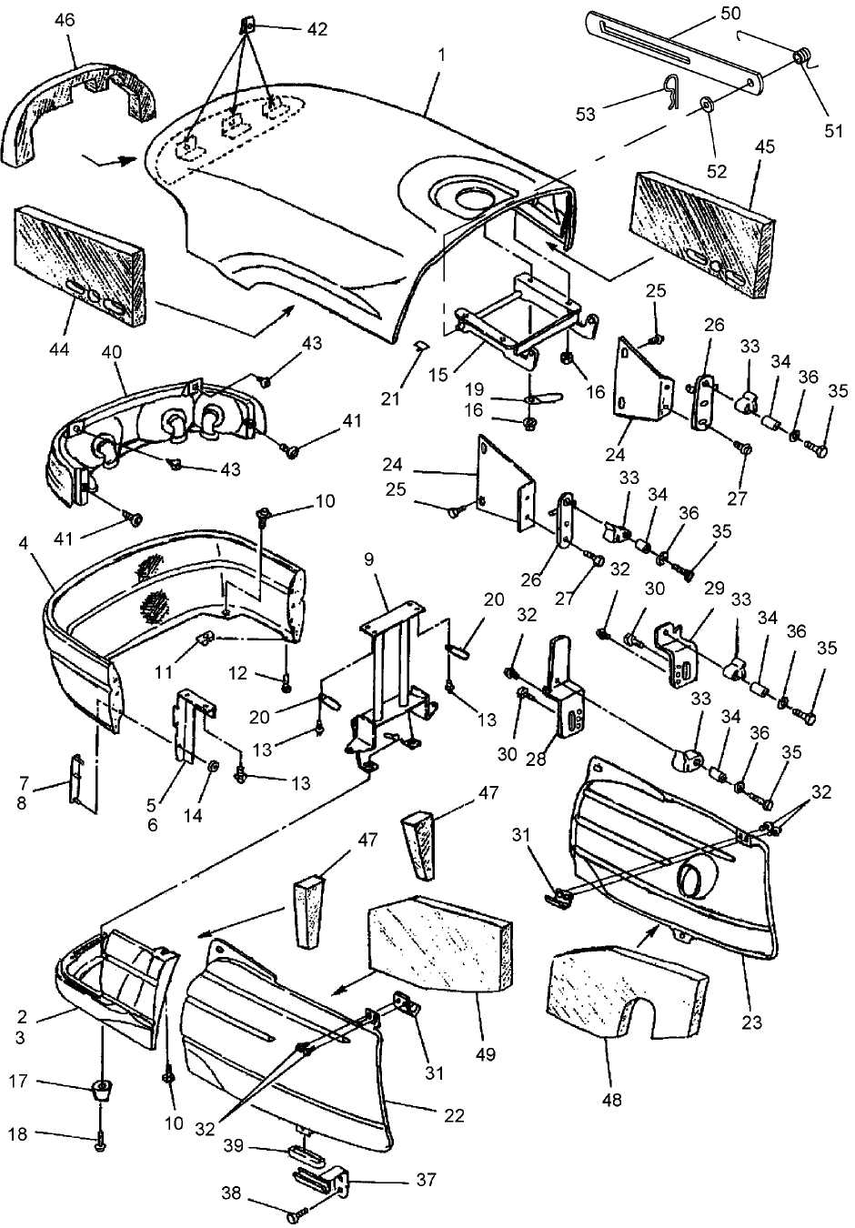 14B02 HOOD & RELATED PARTS