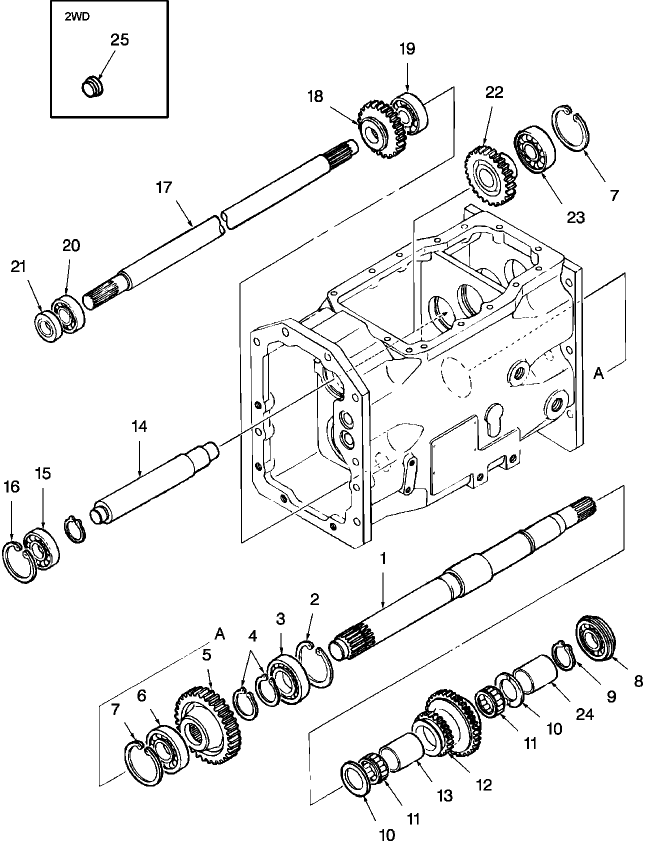 07D04 GEARS - FRONT TRANSMISSION, W/9 X 3 & W/FWD