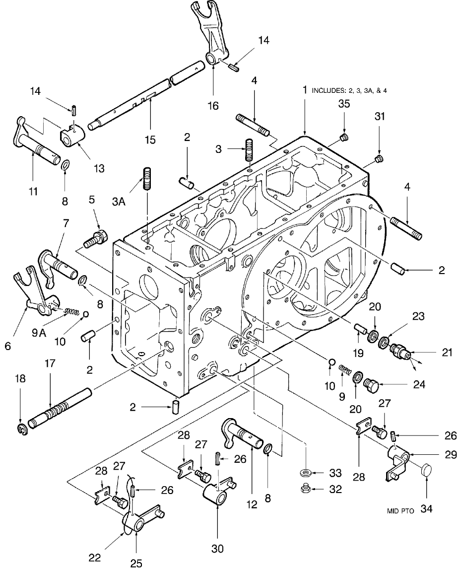 07E01 REAR TRANSMISSION CASE & SHIFTER