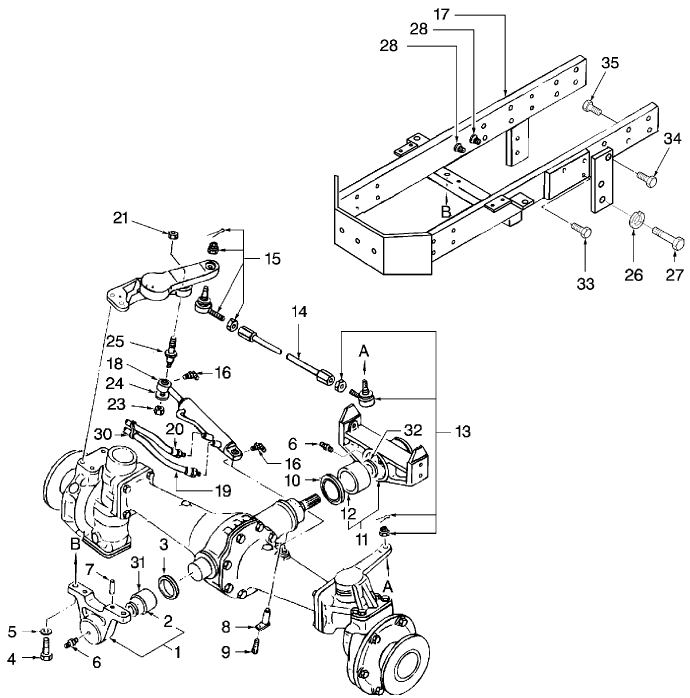 03A02 FRONT AXLE, W/FWD