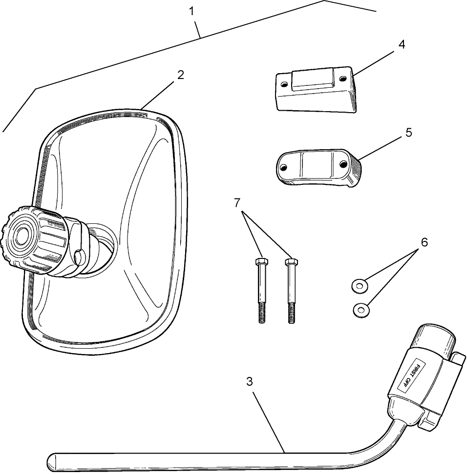 14B02 LH REAR VIEW MIRROR KIT - 718877016