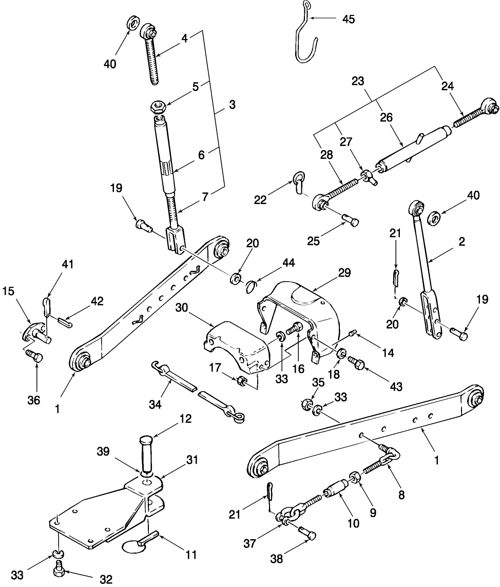 New Holland TC30 Hydraulic System 05I01 THREE POINT LINKAGE
