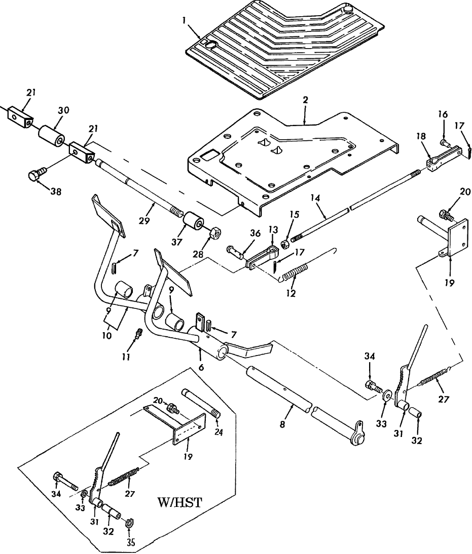 07K01 PEDALS, STEPS & PLATFORM, R.H.