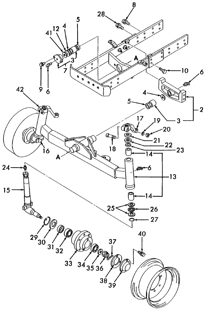 03A01 FRONT AXLE W/2WD