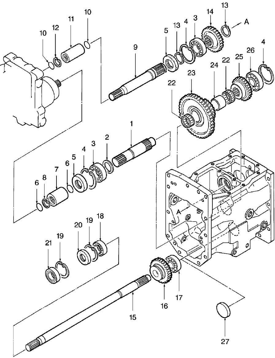 07D02 FRONT TRANSMISSION GEARS, W/HST