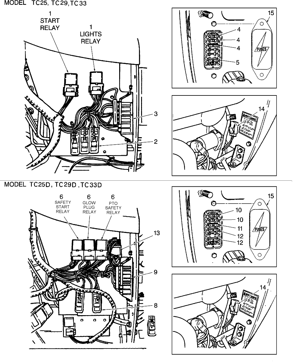 11A03 RELAY, DIODE & FUSE LOCATIONS